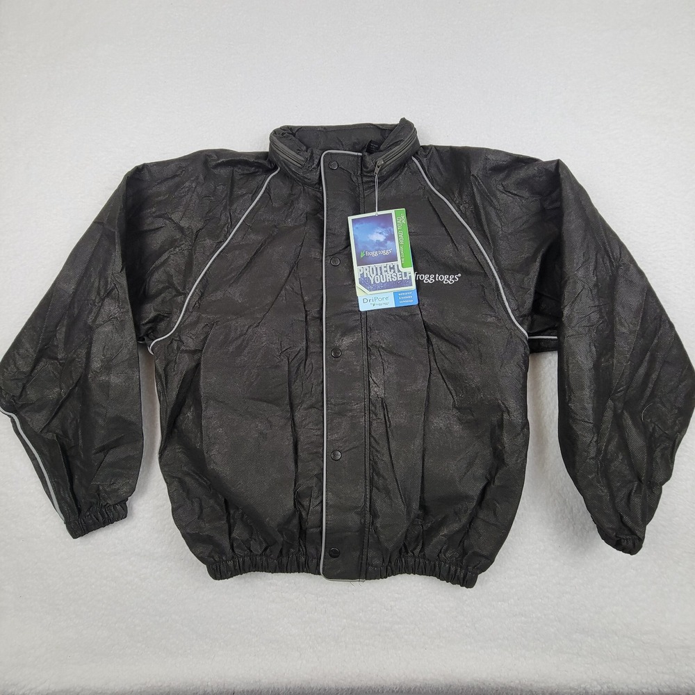 Frogg Toggs Road Toad Rain Jacket Mens Small S‎ Black FT63132-01 Polypropylene